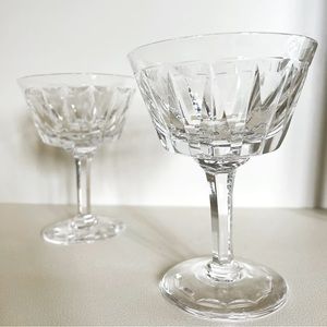 8 Vintage Stuart Crystal - Dartmouth champagne coupes